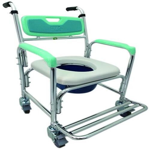 FZK-4301固定硬背鋁合金附輪便器椅